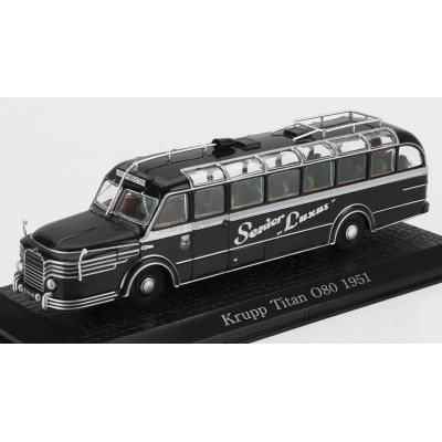 EDICOLA KRUPP O80 TITAN AUTOBUS SENIOR LUXUS 1951 - DAMAGE DISPLAY BOX - BLACK SILVER 1/72