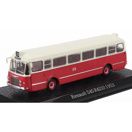 EDICOLA RENAULT S45 R4210 AUTOBUS 1953 - DAMAGE DISPLAY BOX - RED CREAM 1/72