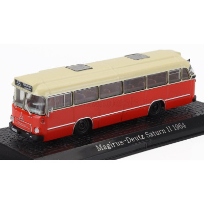 EDICOLA MAGIRUS DEUTZ SATURN II AUTOBUS 1957 - DAMAGE DISPLAY BOX - RED CREAM 1/72