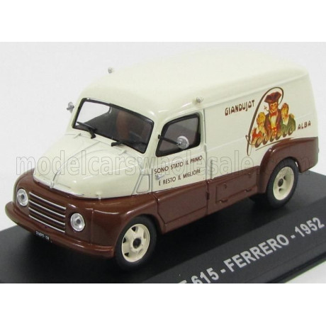 EDICOLA FIAT 615 VAN FERRERO 1952 - IVORY BROWN 1/43