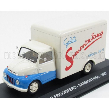 EDICOLA FIAT 615 VAN FRIGO SAMMONTANA 1957 - VERY LIGHT YELLOW BLUE 1/43