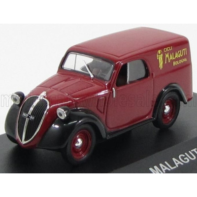 EDICOLA FIAT 500 VAN CICLI MALAGUTI 1947 - BORDEAUX BLACK 1/43
