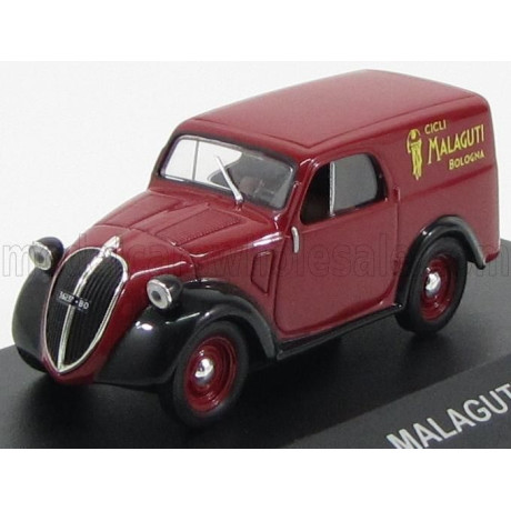 EDICOLA FIAT 500 VAN CICLI MALAGUTI 1947 - BORDEAUX BLACK 1/43