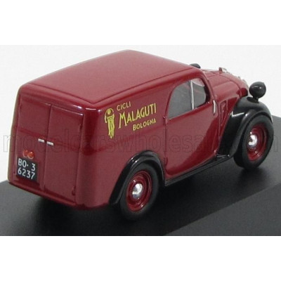 EDICOLA FIAT 500 VAN CICLI MALAGUTI 1947 - BORDEAUX BLACK 1/43