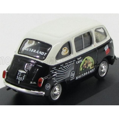EDICOLA FIAT 600 MULTIPLA HAUSBRANDT CAFFE' 1956 - BLACK WHITE 1/43