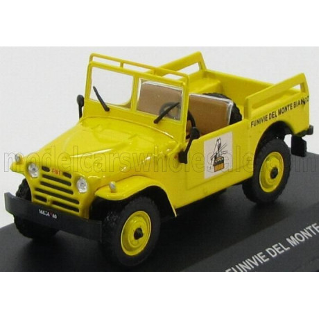 EDICOLA FIAT CAMPAGNOLA FUNIVIE DEL MONTE BIANCO 1963 - YELLOW 1/43