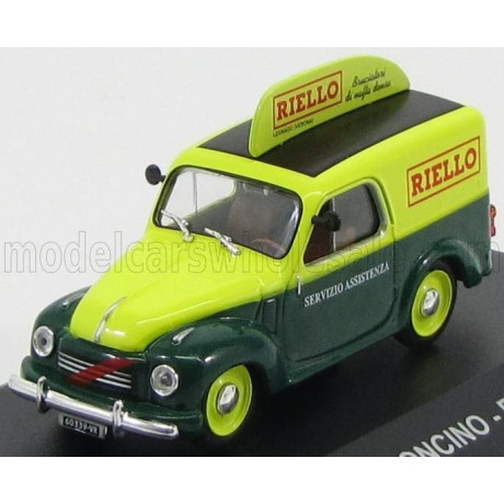 EDICOLA FIAT 500C FURGONCINO VAN RIELLO 1959 - GREEN YELLOW 1/43