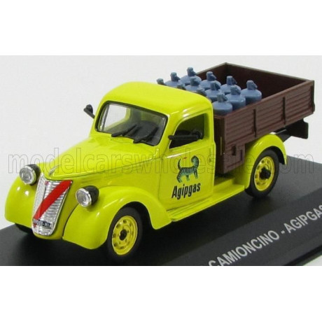 EDICOLA FIAT 1100 ELR CAMIONCINO PICK-UP AGIPGAS 1954 - YELLOW BROWN 1/43