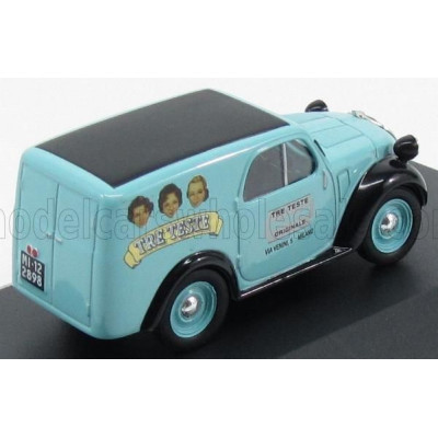 EDICOLA FIAT 500A FURGONCINO VAN TRE TESTE 1948 - LIGHT BLUE BLACK 1/43