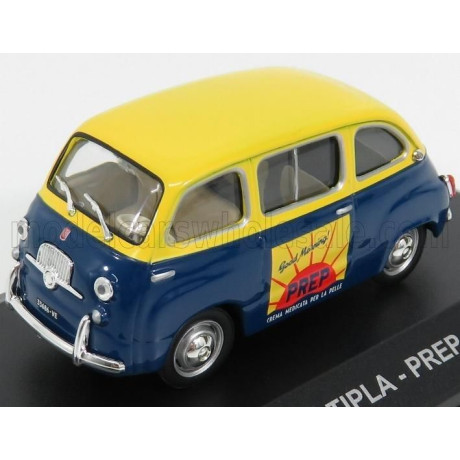 EDICOLA FIAT 600 MULTIPLA CREMA MEDICATA PREP 1953 - BLUE YELLOW 1/43