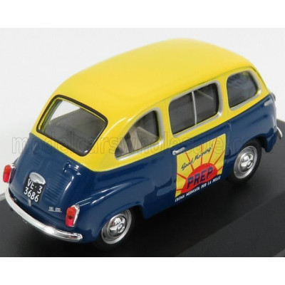 EDICOLA FIAT 600 MULTIPLA CREMA MEDICATA PREP 1953 - BLUE YELLOW 1/43