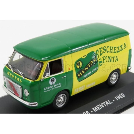 EDICOLA FIAT 238 VAN MENTAL 1969 - GREEN YELLOW 1/43
