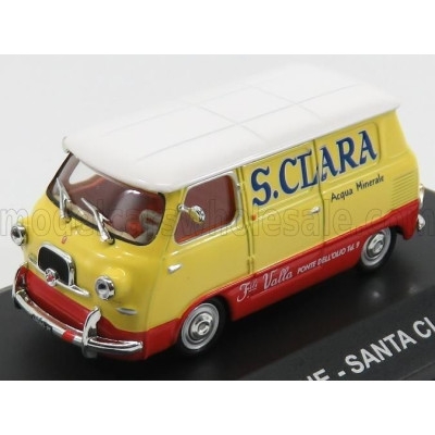 EDICOLA FIAT 600 FURGONE VAN SANTA CLARA 1962 - YELLOW RED WHITE 1/43