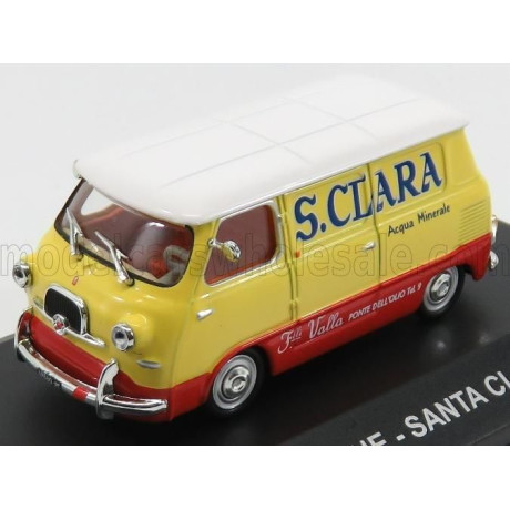 EDICOLA FIAT 600 FURGONE VAN SANTA CLARA 1962 - YELLOW RED WHITE 1/43