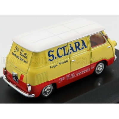 EDICOLA FIAT 600 FURGONE VAN SANTA CLARA 1962 - YELLOW RED WHITE 1/43
