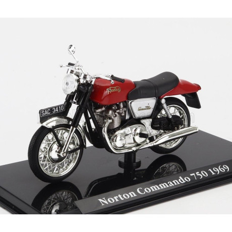 EDICOLA NORTON COMMANDO 750 1969 - RED BLACK 1/24