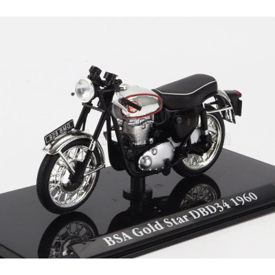 EDICOLA BSA GOLD STAR DBD34 1960 - SILVER BLACK 1/24