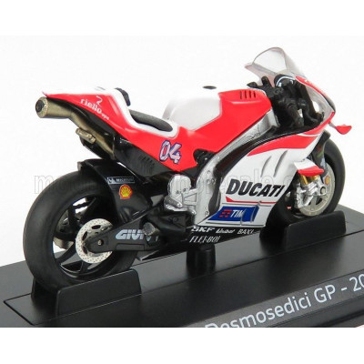 EDICOLA DUCATI GP16 TEAM DUCATI N 4 SEASON MOTOGP 2016 ANDREA DOVIZIOSO - DAMAGE DISPLAY BOX - RED WHITE 1/24
