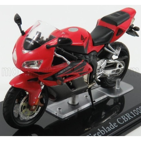 EDICOLA HONDA CBR 1000RR FIREBLADE - DAMAGE DISPLAY BOX - RED BLACK 1/24