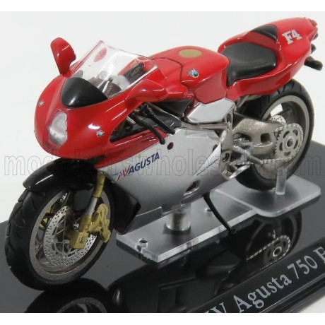 EDICOLA MV AGUSTA 750 F4 - DAMAGE DISPLAY BOX - RED SILVER 1/24
