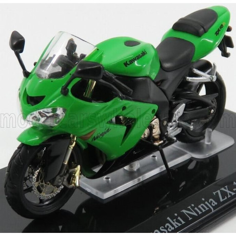 EDICOLA KAWASAKI NINJA ZX-10R - DAMAGE DISPLAY BOX - GREEN BLACK 1/24