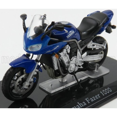 EDICOLA YAMAHA FAZER 1000 - DAMAGE DISPLAY BOX - BLUE MET 1/24