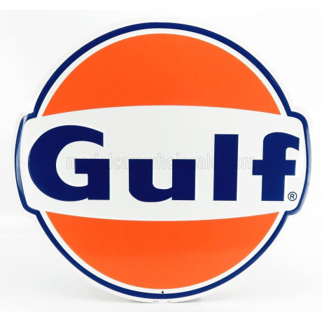 EDICOLA ACCESSORIES METAL ROUND PLATE - GULF - ORANGE WHITE BLUE 1/1