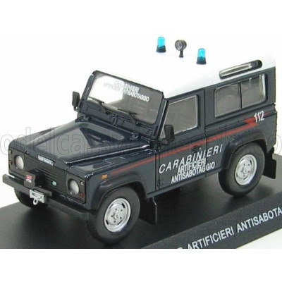 EDICOLA LAND ROVER LAND DEFENDER CARABINIERI ARTIFICIERI ANTISABOTAGGIO 1998 - BLUE WHITE 1/43