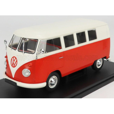 EDICOLA VOLKSWAGEN T1 MINIBUS 1965 - ORANGE WHITE 1/24