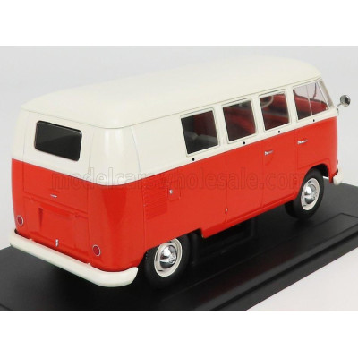 EDICOLA VOLKSWAGEN T1 MINIBUS 1965 - ORANGE WHITE 1/24