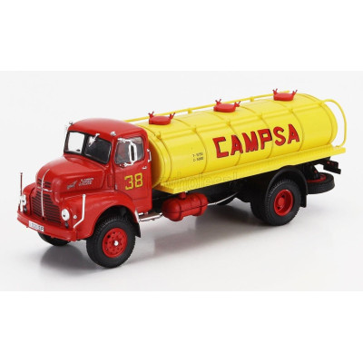 EDICOLA LEYLAND COMET TANKER TRUCK CAMPSA 2-ASSI 1959 - RED YELLOW 1/43
