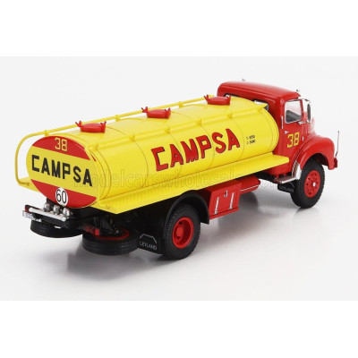 EDICOLA LEYLAND COMET TANKER TRUCK CAMPSA 2-ASSI 1959 - RED YELLOW 1/43