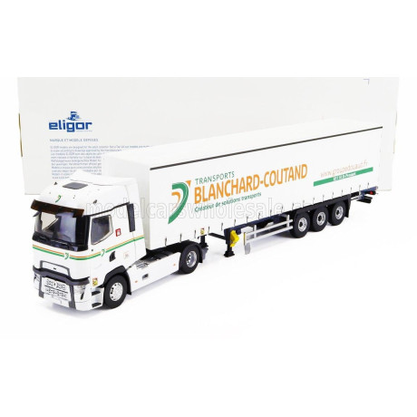 ELIGOR RENAULT T-LINE TRUCK BLANCHARD COUTAND TRANSPORTS 2021 - WHITE 1/43