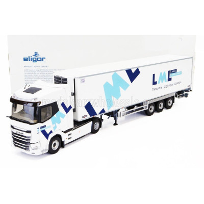 ELIGOR DAF XG+ TRUCK SEMI-FRIGO LML TRANSPORTS 2023 - WHITE 1/43