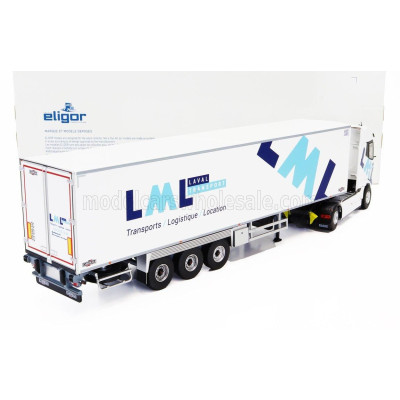 ELIGOR DAF XG+ TRUCK SEMI-FRIGO LML TRANSPORTS 2023 - WHITE 1/43