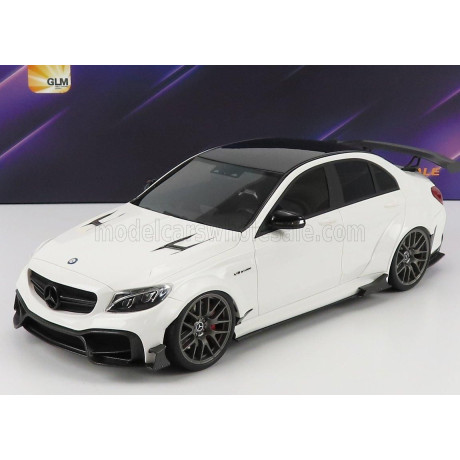 GLM MODELS MERCEDES BENZ C-CLASS C63S AMG DARWINPRO WIDEBODY 2019 - WHITE 1/18