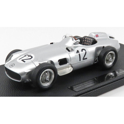 GP REPLICAS MERCEDES BENZ F1  W196 N 12 WINNER BRITISH GP 1955 S.MOSS - SILVER 1/18