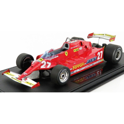 GP REPLICAS FERRARI F1  126CX COMPREX TURBO N 27 USA OVEST LONG BEACH GP 1981 G.VILLENEUVE - CON VETRINA - WITH SHOWCASE - RED 1