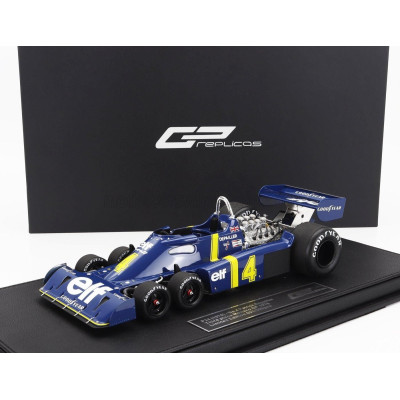 GP REPLICAS TYRRELL F1  P34 ELF 6 WHEELS N 4 3rd MONACO GP 1976 PATRICK DEPAILLER - BLUE YELLOW 1/18