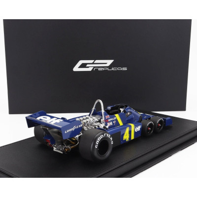GP REPLICAS TYRRELL F1  P34 ELF 6 WHEELS N 4 3rd MONACO GP 1976 PATRICK DEPAILLER - BLUE YELLOW 1/18