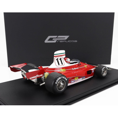 GP REPLICAS FERRARI F1 312T TEAM FERRARI SEFAC N 11 WINNER ITALY MONZA GP (with pilot figure) 1975 CLAY REGAZZONI - RED WHITE 1/