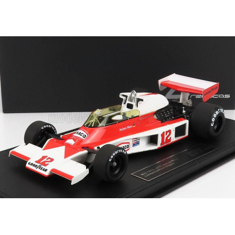 GP REPLICAS McLAREN F1  M23 FORD COSWORTH MARLBORO McLAREN TEAM N 12 SEASON 1976 JOCHEN MASS - CON VETRINA - WITH SHOWCASE - RED