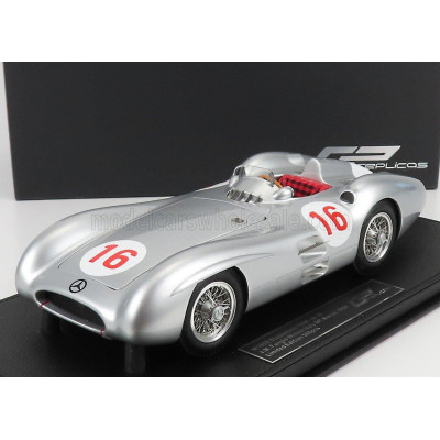 GP REPLICAS MERCEDES BENZ F1  W196R STREAMLINERS N 16 WINNER MONZA ITALY GP JUAN MANUEL FANGIO 1954 WORLD CHAMPION - CON VETRINA