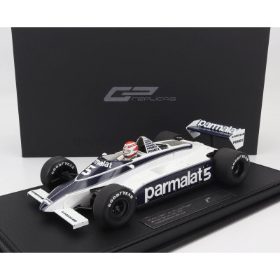 GP REPLICAS BRABHAM F1  BT49C PARMALAT RACING TEAM N 5 WORLD CHAMPION WINNER GERMANY GP (with pilot figure) 1981 NELSON PIQUET -