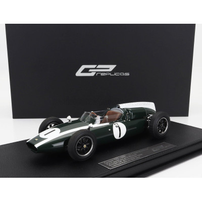 GP REPLICAS COOPER F1  T53 N 1 POLE POSITION WINNER BRITISH SILVERSTONE GP WORLD CHAMPION 1960 JACK BRABHAM - GREEN 1/18