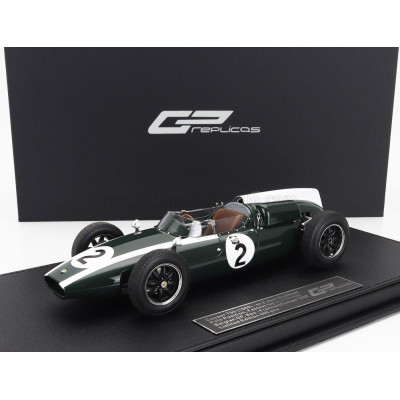 GP REPLICAS COOPER F1  T53 N 2 POLE POSITION FASTEST LAP WINNER BELGIUM SPA GP WORLD CHAMPION 1960 JACK BRABHAM - GREEN 1/18