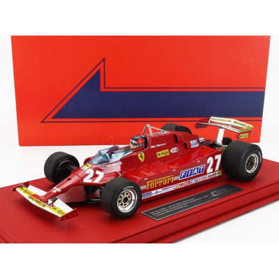 GP REPLICAS FERRARI F1  126CX COMPREX TURBO N 27 USA OVEST LONG BEACH GP (with pilot figure) 1981 G.VILLENEUVE - CON VETRINA - W