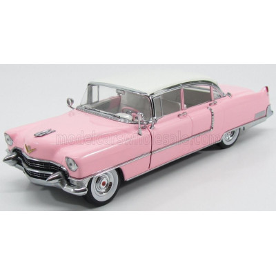 GREENLIGHT CADILLAC FLEETWOOD SERIES 60 1955 - PERSONAL CAR ELVIS PRESLEY - PINK WHITE 1/18