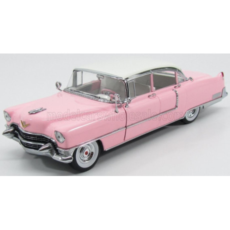 GREENLIGHT CADILLAC FLEETWOOD SERIES 60 1955 - PERSONAL CAR ELVIS PRESLEY - PINK WHITE 1/18