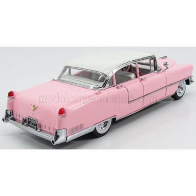 GREENLIGHT CADILLAC FLEETWOOD SERIES 60 1955 - PERSONAL CAR ELVIS PRESLEY - PINK WHITE 1/18